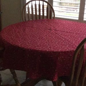 60” round Christmas tablecloth